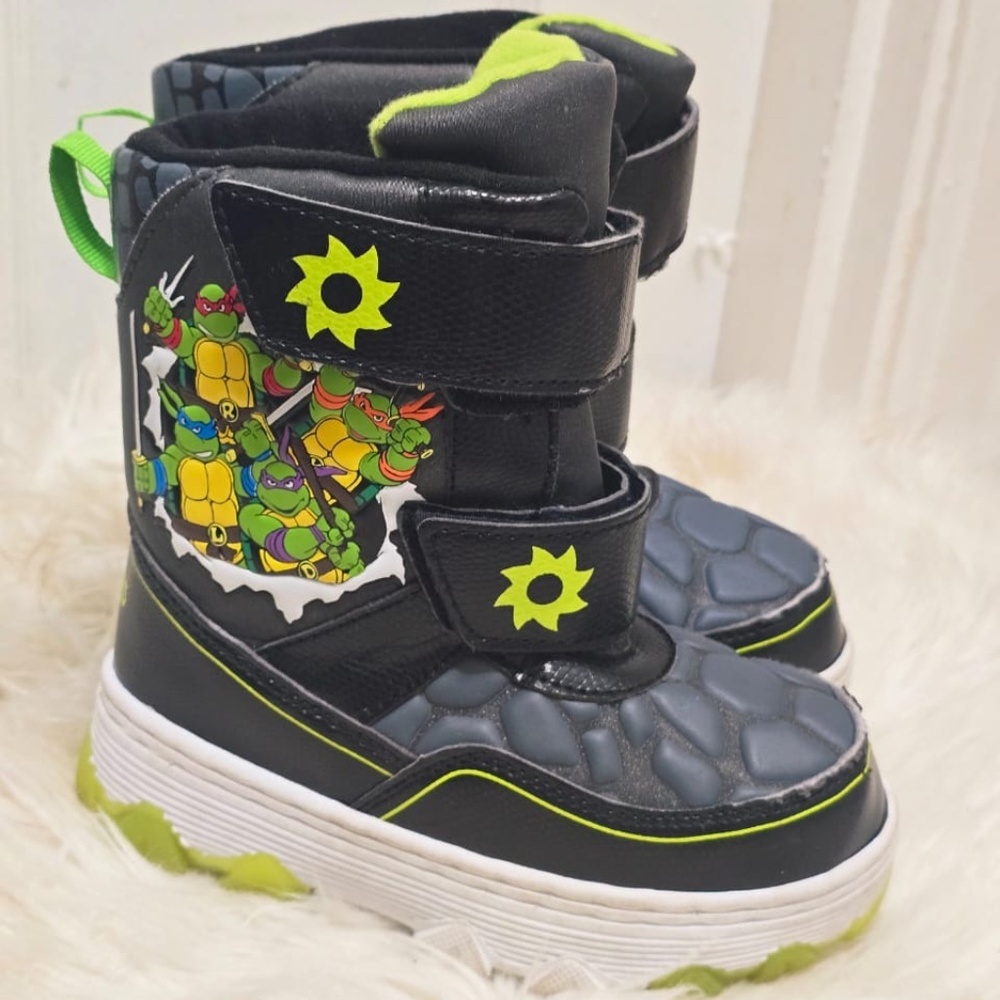 Nickelodeon Teenage Mutant Ninja Turtles Toddler Boy's Winter SnowBoots Sz 11🌴✌